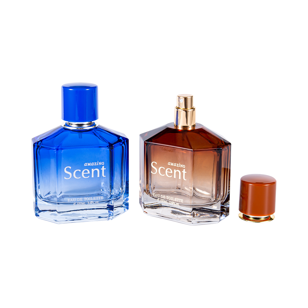KY1104-WJ2099 100ML Botol Parfum Kaca Dekoratif dengan Tutup Parfum Bentuk Kustom 0,12CC