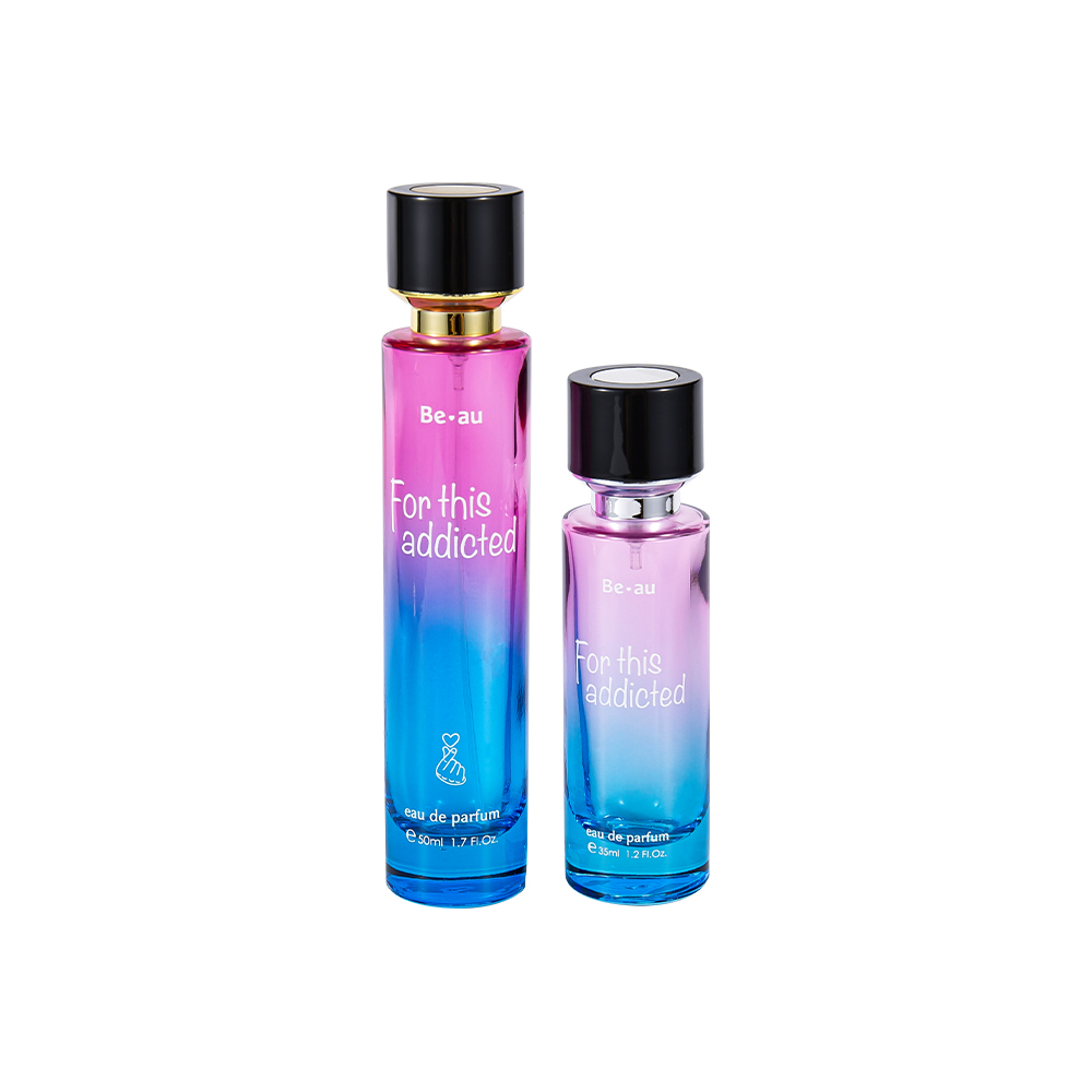 GC4467-WJ2390 Botol Parfum Silinder 35ML Dengan Tutup ABS Hitam Dan Bagian UV