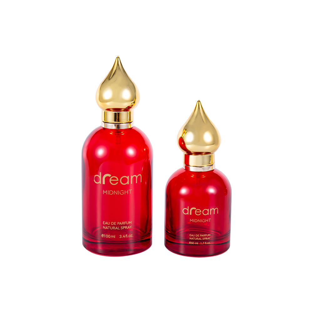 GC4128-WJ832 100ML Set Botol Parfum Gaya Timur Tengah dengan Tutup Parfum Pola Arab Emas UV