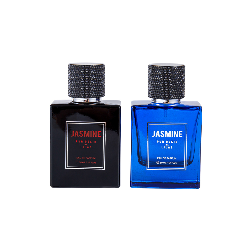 KY59-WJ2358 50ML Set Botol Parfum Kaca Halus dengan Tutup Parfum Berbintik