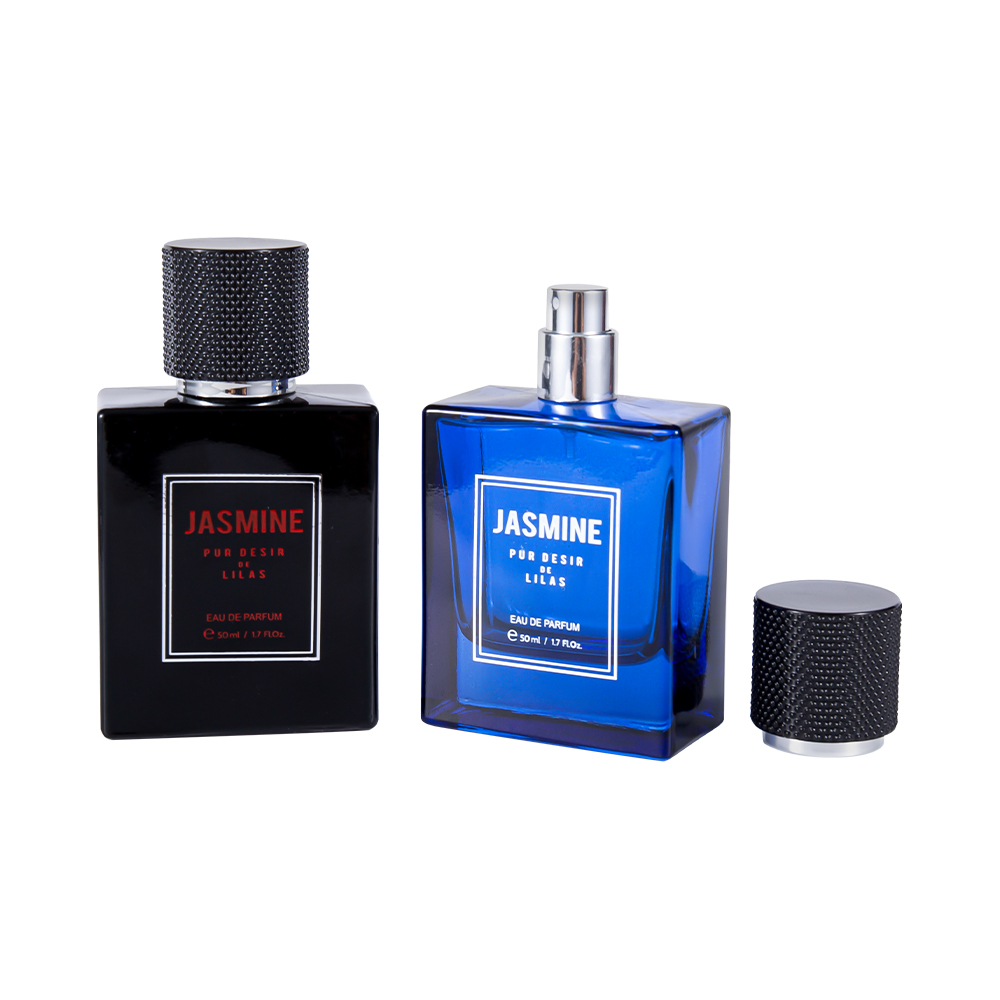 KY59-WJ2358 50ML Set Botol Parfum Kaca Halus dengan Tutup Parfum Berbintik