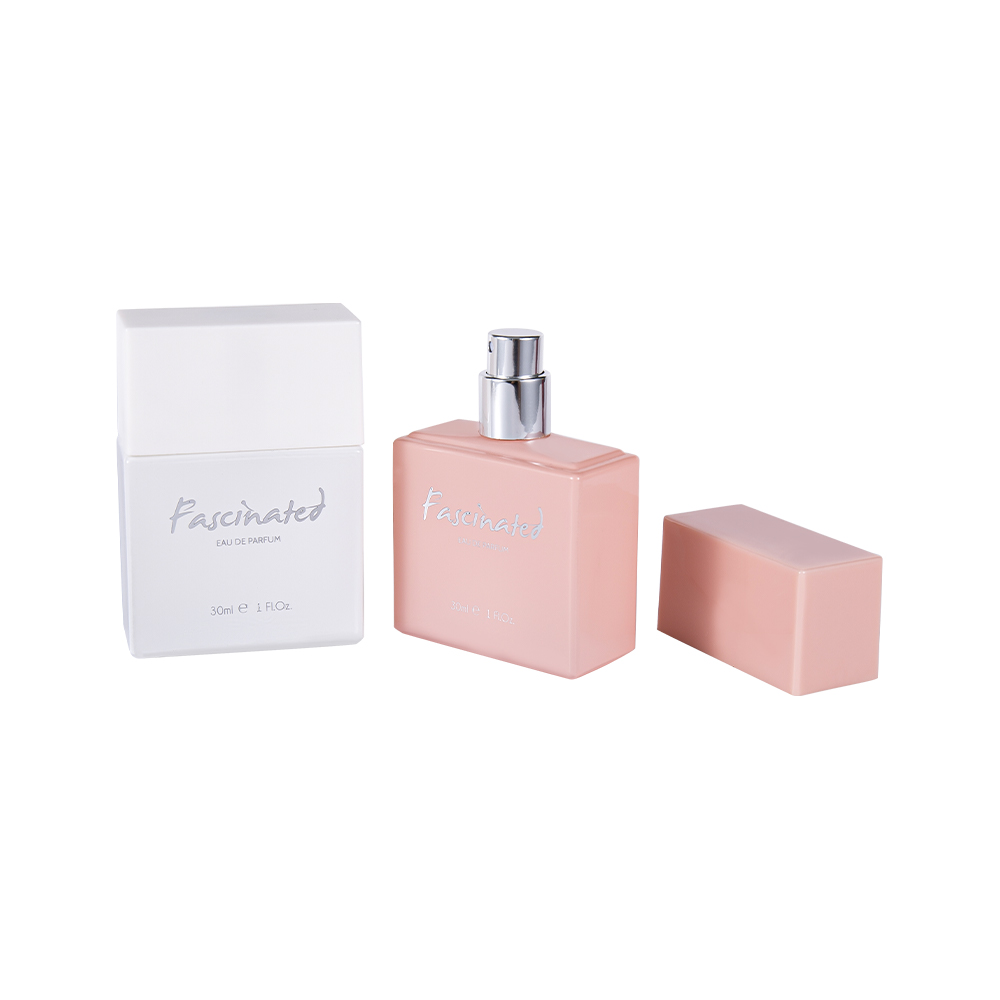 KY1274-WJ2171 30ML Botol Parfum Kaca Datar Set Dengan Tutup Parfum PP Stamping Panas