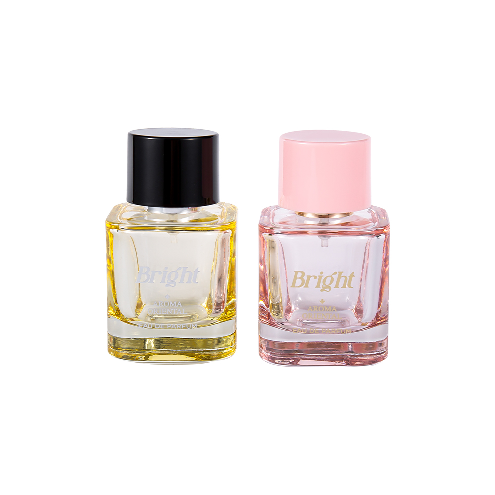 GC4570-WJ2463 Set Botol Parfum Dilapisi 50ML dengan Tutup Parfum Plastik PP ABS Stamping Panas