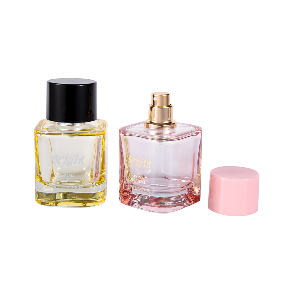 GC4570-WJ2463 Set Botol Parfum Dilapisi 50ML dengan Tutup Parfum Plastik PP ABS Stamping Panas