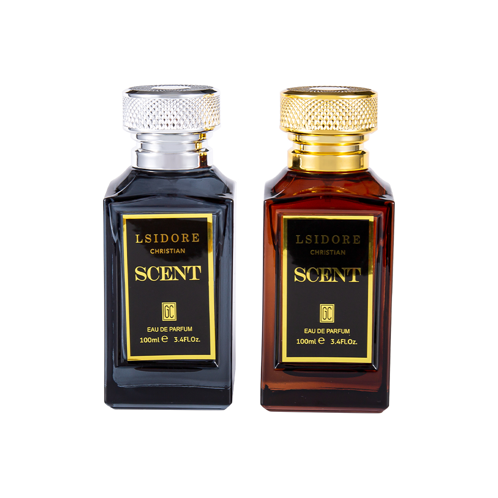 KY1522-WJ2341 100ML Set Botol Parfum Hot Stamping Mewah Dengan Tutup Parfum Unik