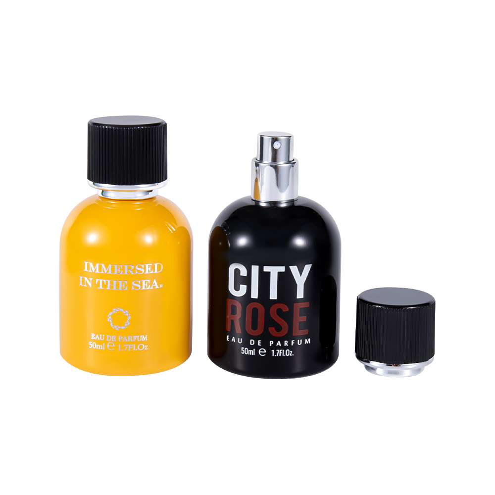 GC4464-WJ2339 50ML Botol Parfum Kaca Dekoratif Baru Dengan Tutup Parfum Hitam